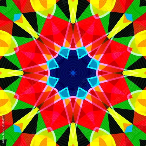 Kaleidoscope Mandala Art Design Abstract Background