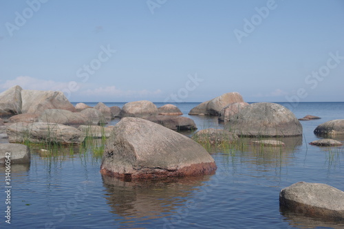 Estonian coastline with stones