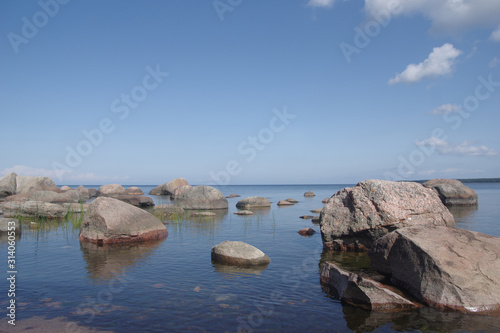 Estonian coastline with stones