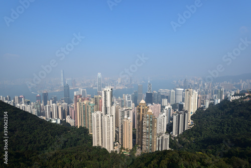 Bird view from Victoria peak, Hong Kong
