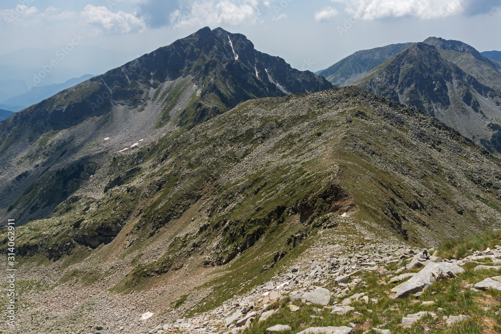 Fototapeta premium trail for climbing of Kamenitsa Peak, Pirin Mountain, Bulgaria