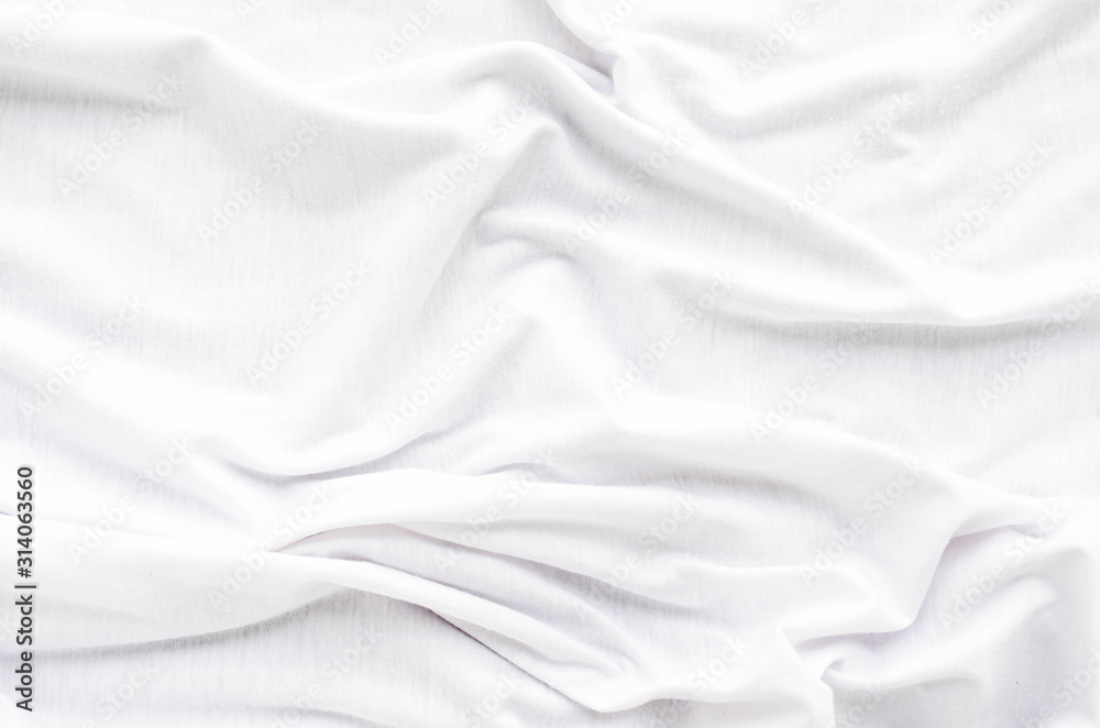 white fabric texture background.