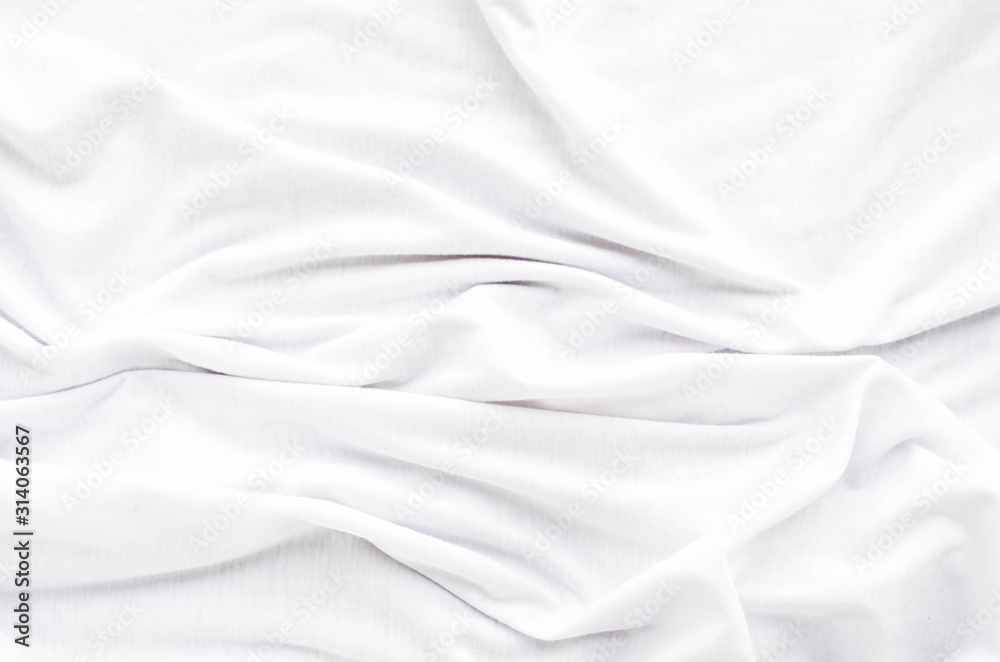 white fabric texture background.