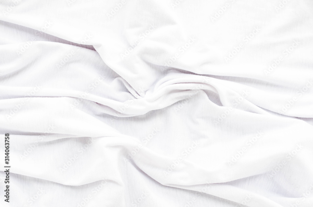 white fabric texture background.