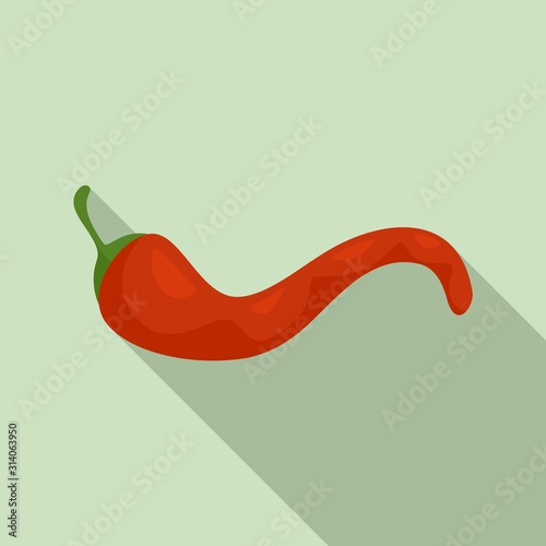 Sauce chili pepper icon. Flat illustration of sauce chili pepper vector icon for web design