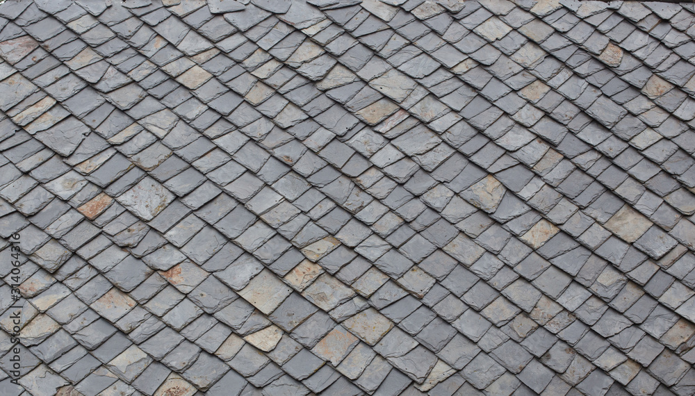 Traditional stone shingles roof