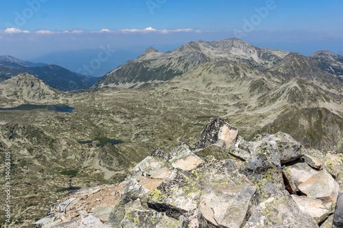 landscape from Kamenitsa Peak, Pirin Mountain, Bulgaria photo