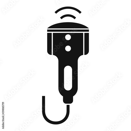 Ultrasonic equipment icon. Simple illustration of ultrasonic equipment vector icon for web design isolated on white background