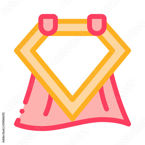 Emblem Hero Symbol Icon Vector. Outline Emblem Hero Symbol Sign. Isolated Contour Symbol Illustration