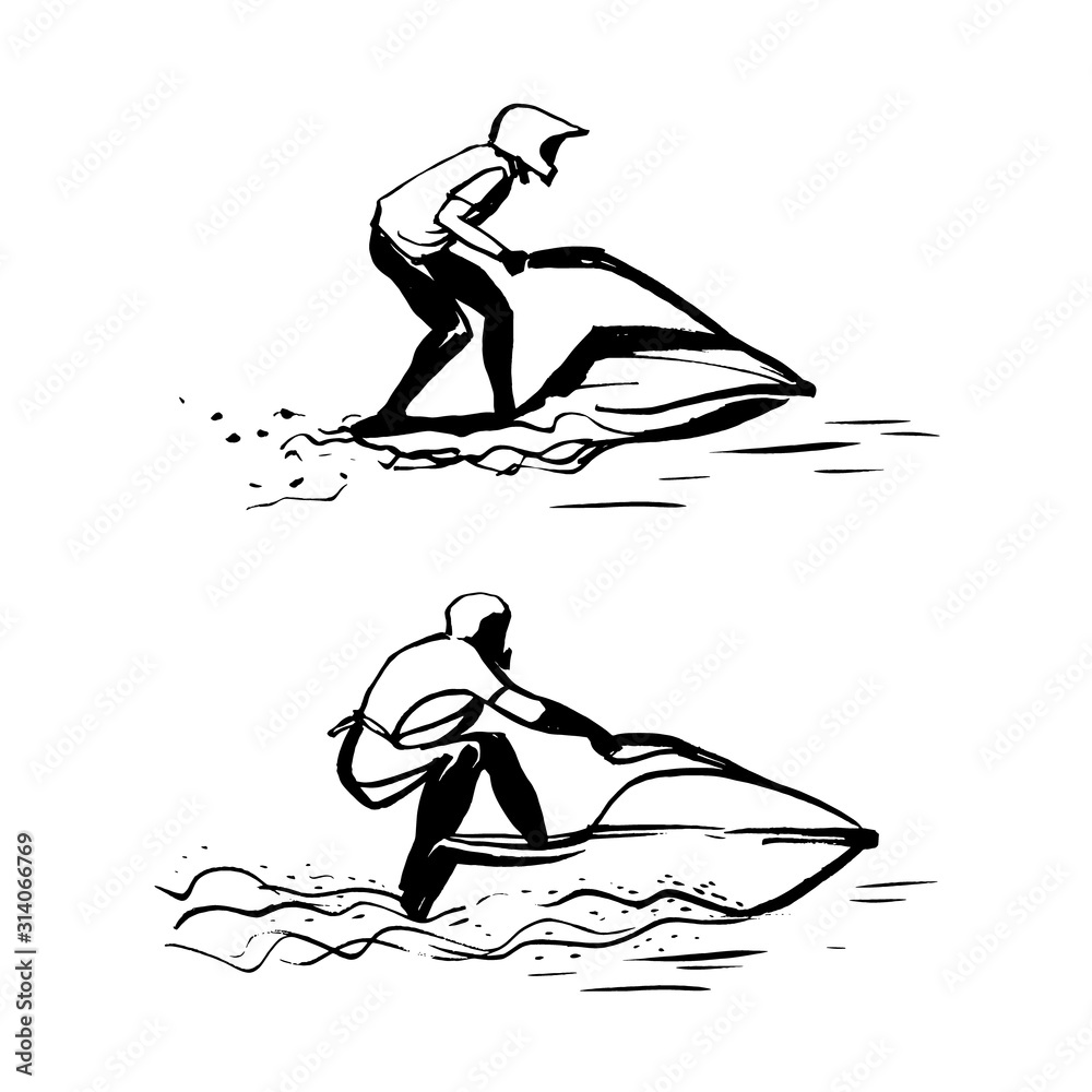 Sport Jet Ski Icon Outline Style Royalty Free SVG Cliparts Vectors And  Stock Illustration Image 120201540