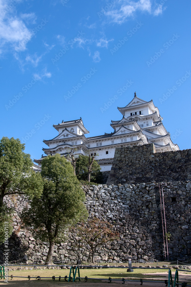 Beautiful white Himeji Castle in autumn season in Hyogo Prefecture, Japan Beautiful white Himeji Castle in autumn season in Hyogo Prefecture, Japan