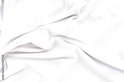 white fabric texture background. © Anucha