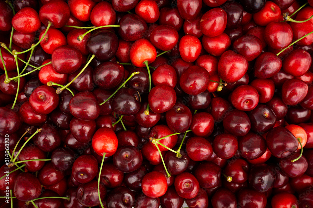 Cherry. Fresh organic berries. Fruit background Cherry. Fresh organic berries. Fruit background