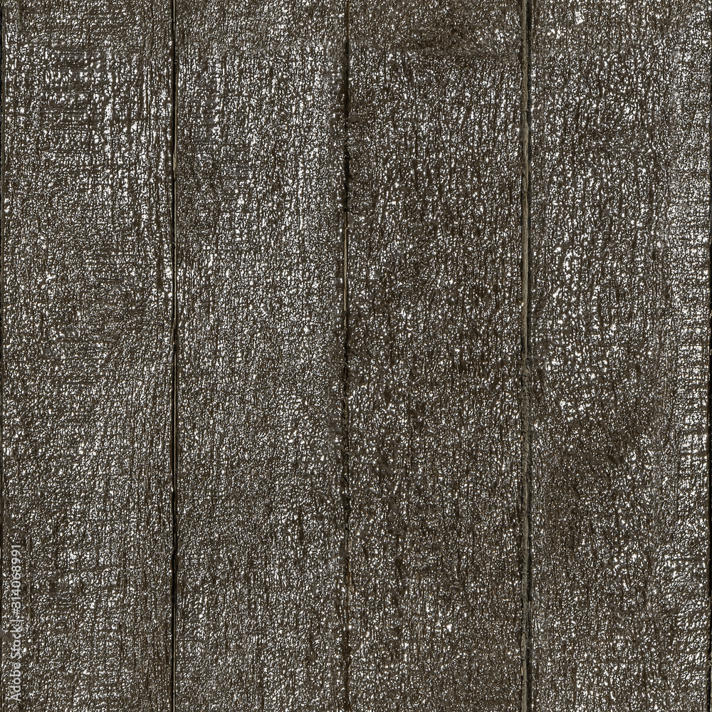 Fototapeta premium Seamless pattern of beautiful texture of brown boards with knots and resin painted with impregnation for wood is in the photo