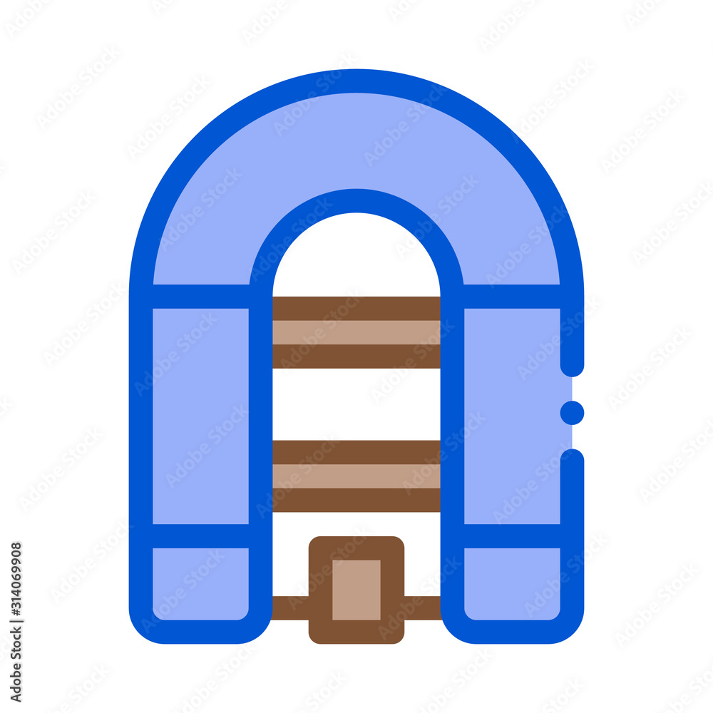Inflatable Spacious Boat Icon Vector. Outline Inflatable Spacious Boat Sign. Isolated Contour Symbol Illustration Inflatable Spacious Boat Icon Vector. Outline Inflatable Spacious Boat Sign. Isolated Contour Symbol Illustration