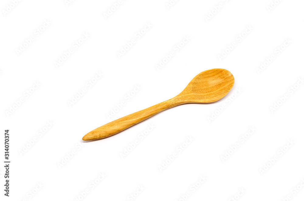 wooden spoon isolated over a white background. wooden spoon isolated over a white background.