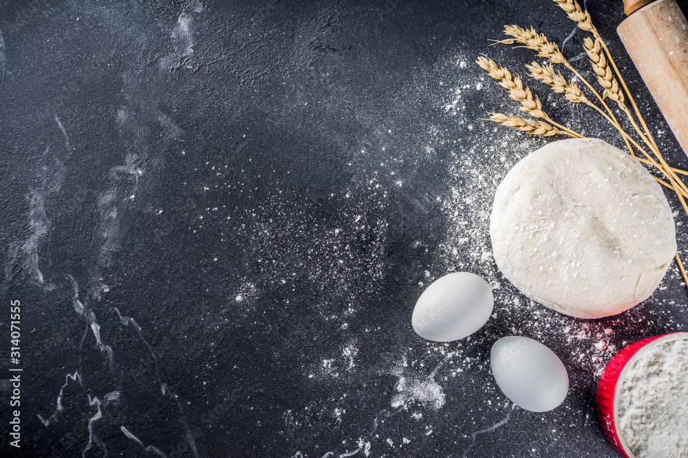 Grains and ingredients. sago. vegan trending foods. Wooden background above copy space Grains and ingredients. sago. vegan trending foods. Wooden background above copy space