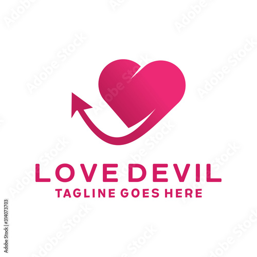 Love Devil Logo Design Inspiration For Business And Company