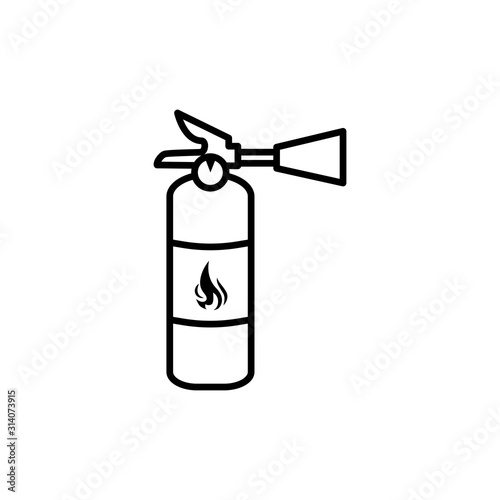 fire extinguisher icon trendy flat design