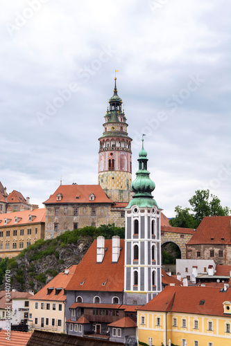 Wallpaper Mural View to Cesky Krumlov Old Town and castle Tower, Czech Republic Torontodigital.ca