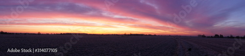Sunrise Panorama Lincolnshire fens
