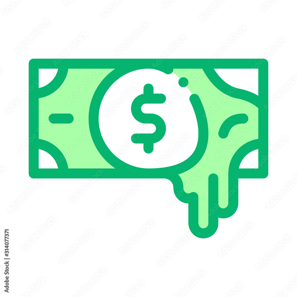 Exposing Fake Money Icon Vector. Outline Exposing Fake Money Sign. Isolated Contour Symbol Illustration Exposing Fake Money Icon Vector. Outline Exposing Fake Money Sign. Isolated Contour Symbol Illustration