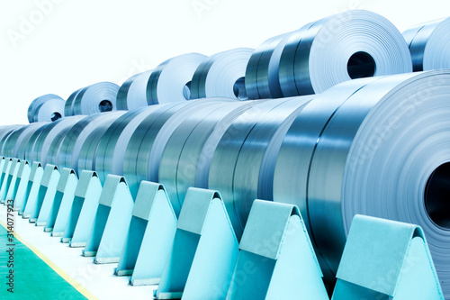 Steel coil detail and textured industry style.