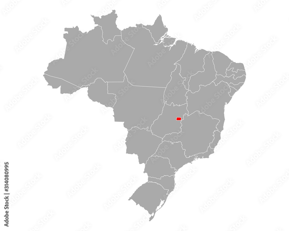 Karte von Distrito Federal do Brasil in Brasilien
