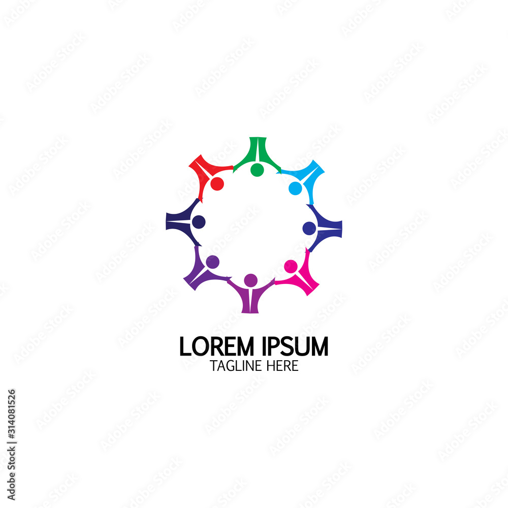 Community, network and social icon Community, network and social icon