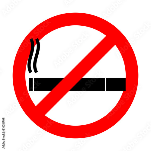 No smoking sign, isolated on the background.