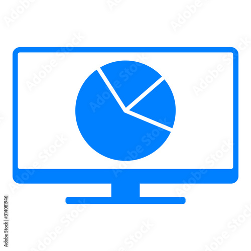 Tortendiagramm und Monitor