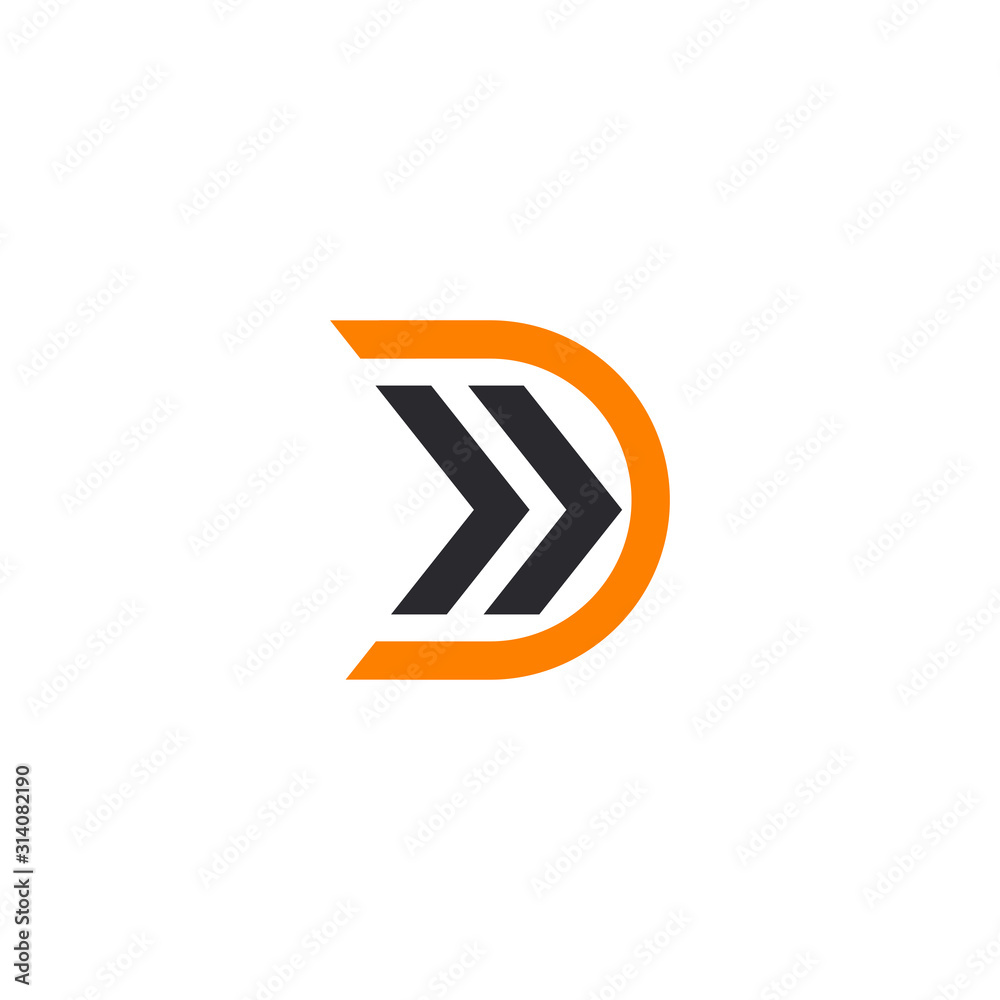 D letter initial logo design vector template D letter initial logo design vector template