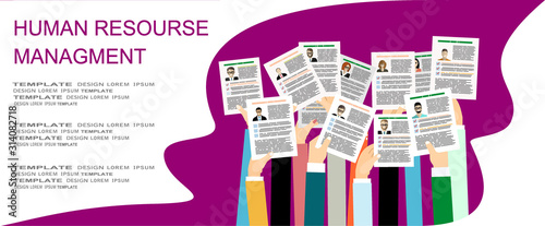 Applying for job, giving CV, job competition concept 