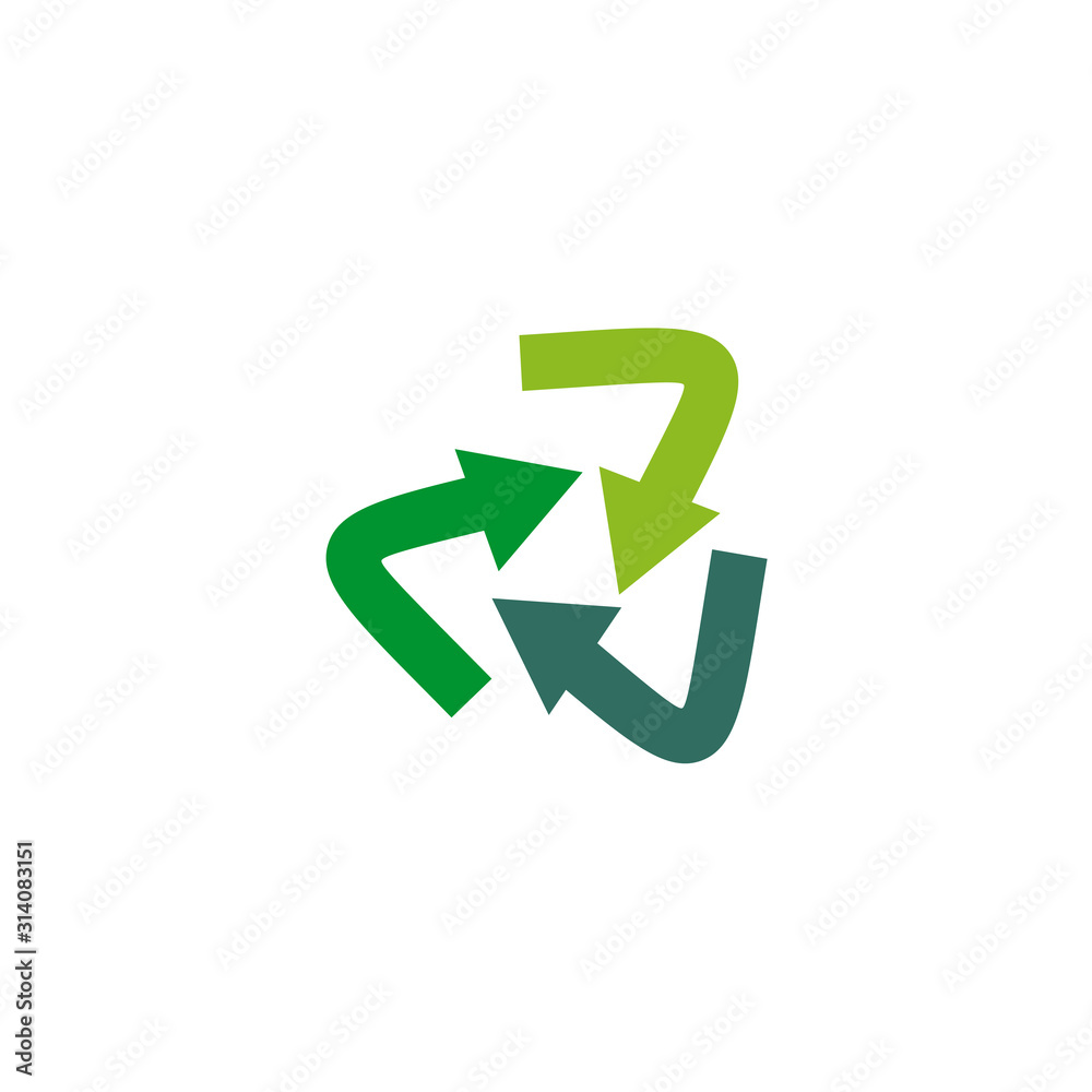 Recycle arrow logo design vector template Recycle arrow logo design vector template