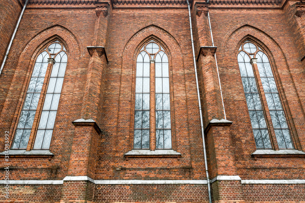 Neogothic building with big windows