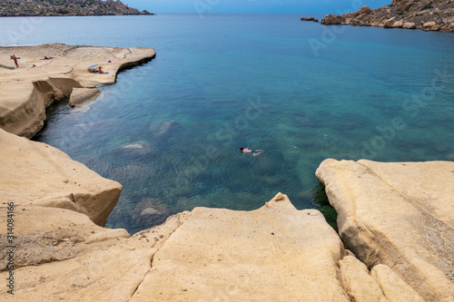 rocks in the sea     Malta