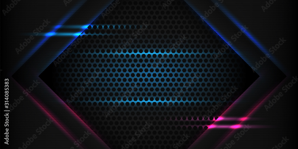 Abstract futuristic arrow movement with shining blue light bacgrkound.vector and illustration