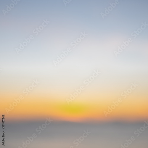Abstract background - Blurred horizon at sunset over the sea