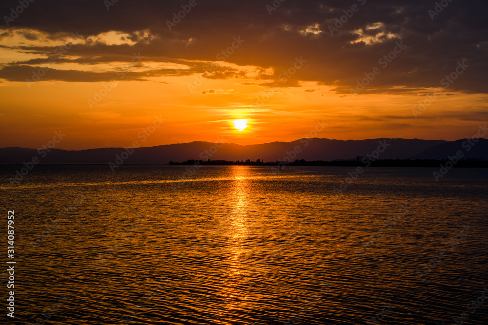 長浜の夕陽