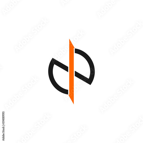 symbol logo vector letter n colorful slice arrow geometric design