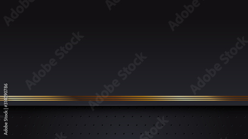 black abstract luxury metal background with triangles glitter and shiny, graphic design element decoration. For wallpaper, card, presentation, poster. Vector EPS 10.
