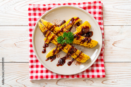 grilled corn with bbq sauce
