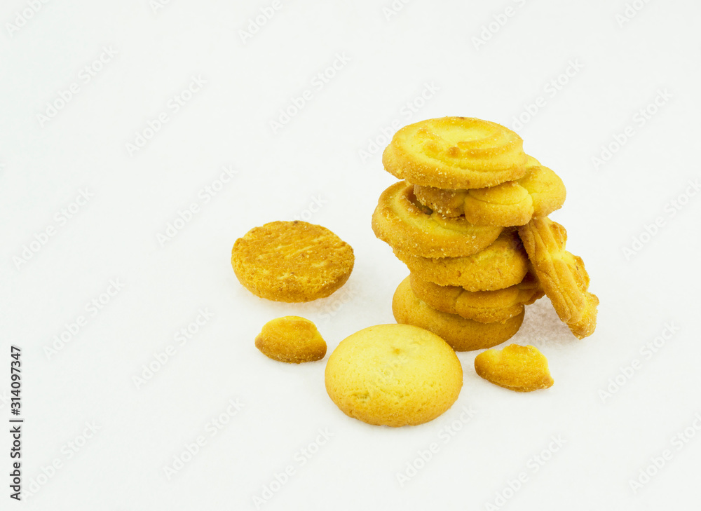 Cookies isolated on white background.