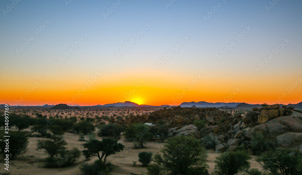 Sunset in Namibia, Africa