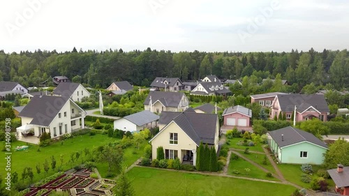 Wallpaper Mural Suburban residential neighborhood houses district aerial view. Torontodigital.ca