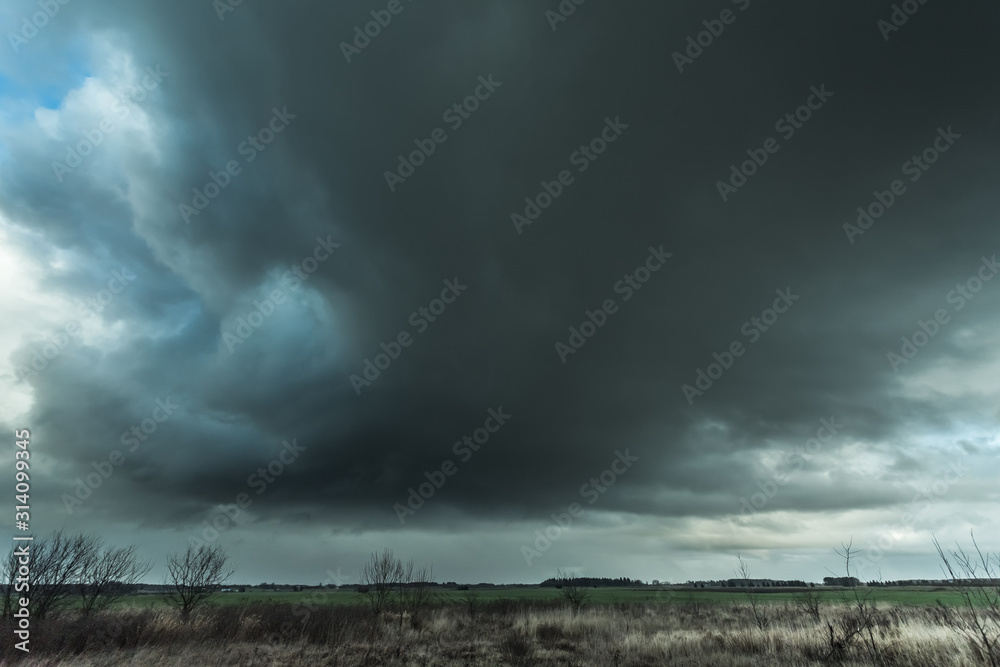 Dark torm clouds background landscape image