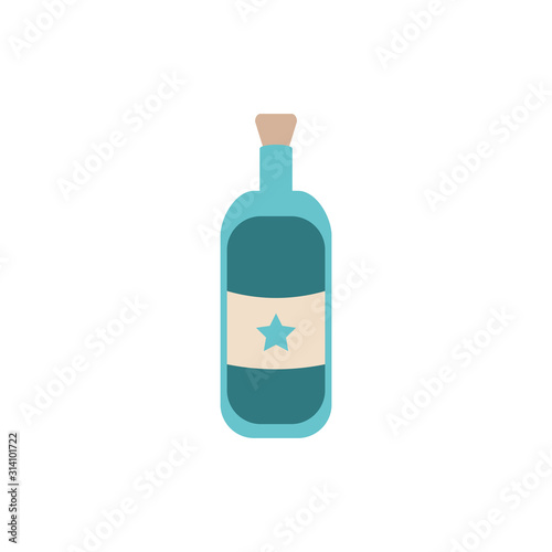 Merry christmas bottle vector design