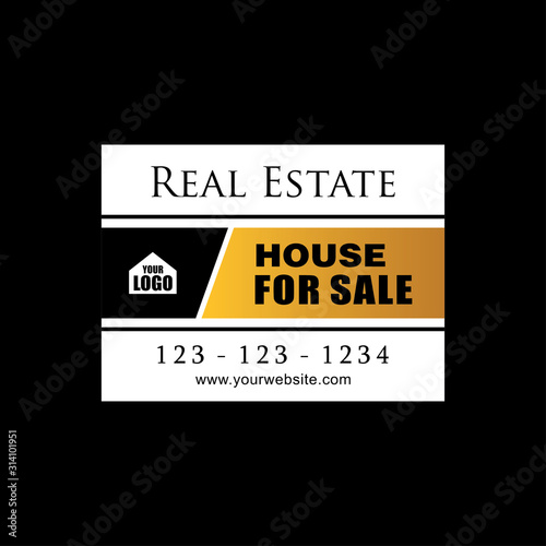 Real Estate Yard Sign Board for Sale Sign, House Sale Sign Board Design.