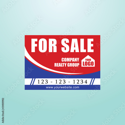 Real Estate Yard Sign Board for Sale Sign, House Sale Sign Board Design.