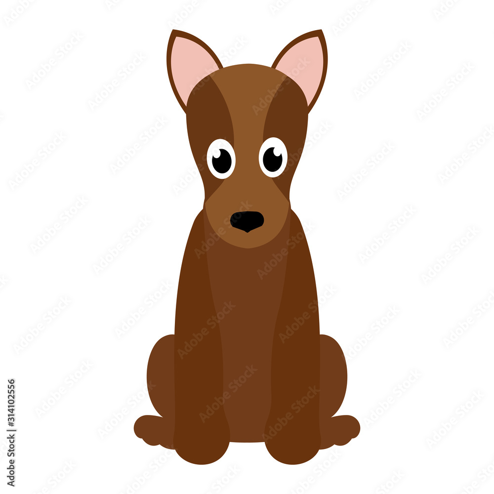 Obraz premium Cartoon of a pretty doggy